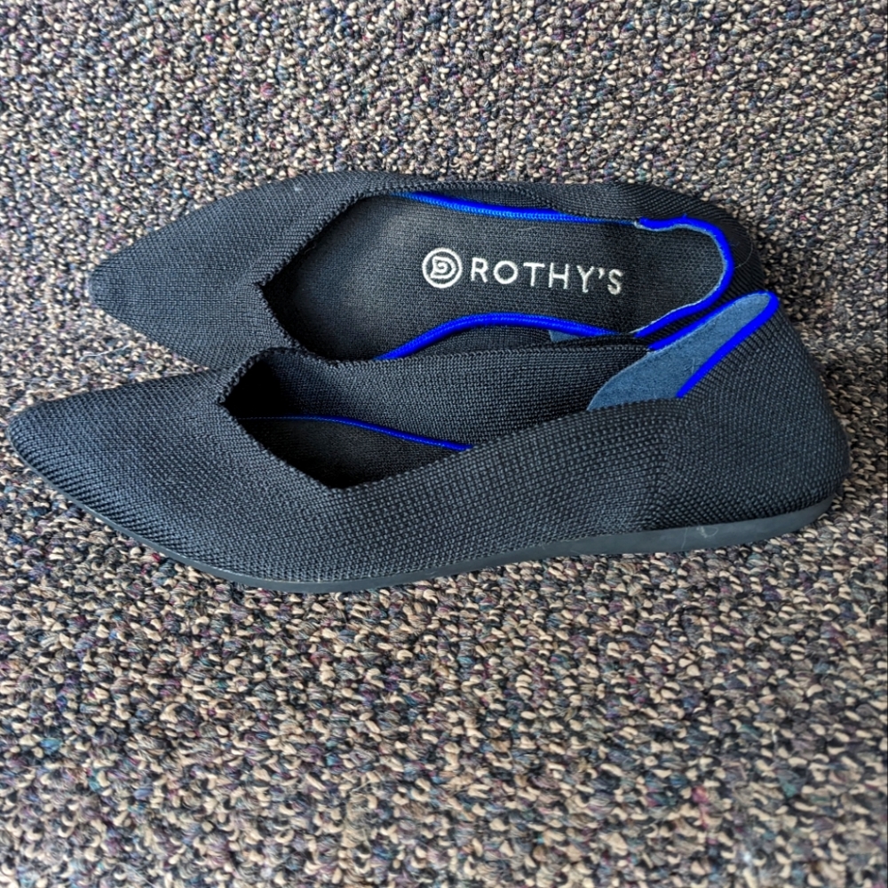 Rothy's Black Pointed Flats
